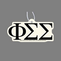 Paper Air Freshener W/ Tab - Greek Letters: Phi Sigma Sigma